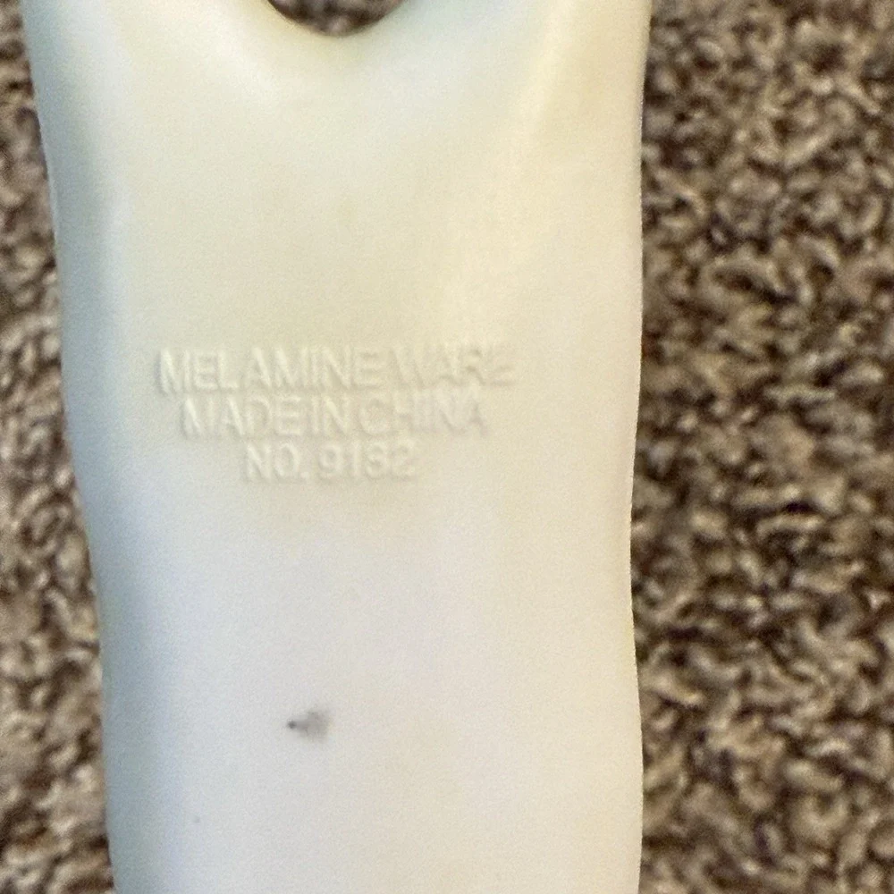 Vintage Melamine Ware Spoon‎ Fruit Hard Plastic White